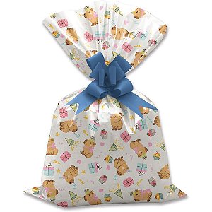 Saco metalizado 30x45cm capivaras 30x45cm - gala embalagens (pct.c/50)