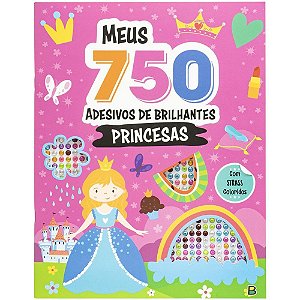 Livro com adesivos 750 ades.strass princesas 32pg - todolivro (unidade)