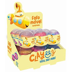 Massa para modelar criativa ovo surpresa fofomovel 12g (s) - doce brinquedo (dp.c/18)