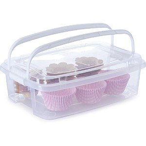 Caixa plastica multiuso gran box baixa alça/trava 5l - plasutil (unidade)