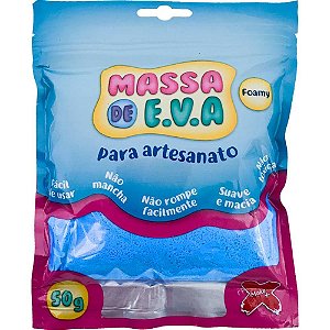 Massa de eva azul claro 50g - make+ (unidade)