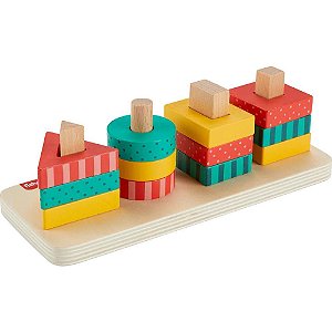 Fisher price wood classificador de formas 13pcs - mattel (unidade)