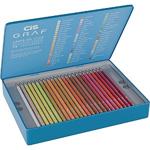 Lapis de cor redondo cis graf 72 cores lata - sertic (unidade)