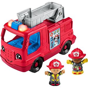 Fisher-price entretenimento lp caminhao bombeiro som e luz - mattel (unidade)