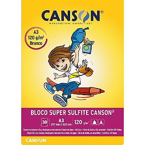 Bloco para educacao artistica liso infantil a3 120g 30fls - canson (bloco)