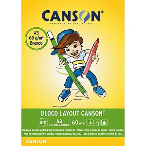 Bloco para educacao artistica layout a3 60g. 50fls - canson (unidade)
