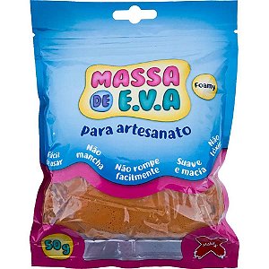 Massa de eva marrom 50g - make+ (unidade)