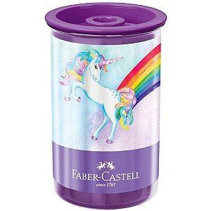 Apontador com deposito unicornio 2 modelos cartela - faber-castell (cx.c/12)