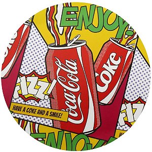 Jogo americano coca-cola enjoy redondo 37,5cm - western (pct.c/06)