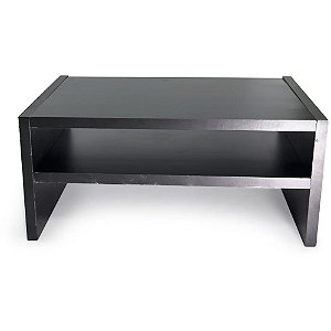 Suporte para monitor duplo mdf 32,5x22x14cm preto - stalo (unidade)