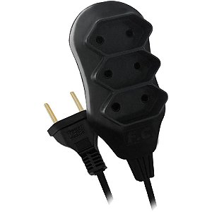 Extensao eletrica bipolar 10m 3 tomadas pt - f.c. (unidade)