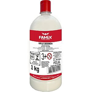 Cola escolar famix branca 1kg - famix (cx.c/12)