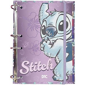 Caderno argolado stitch colegial c/elast.144fls - dac (unidade)