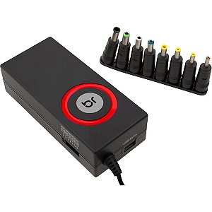Carregador universal p/notebook 8 conectores - bright (unidade)
