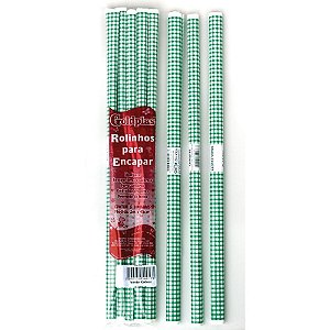 Plastico para encapar 2m 45cm xadrez verde - goldplas (pct.c/05)