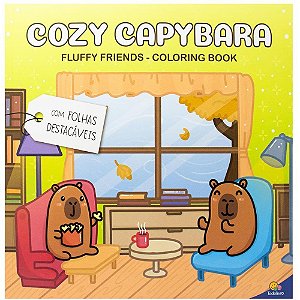 Livro de colorir cozy capybara 25x25cm 24pg - todolivro (unidade)