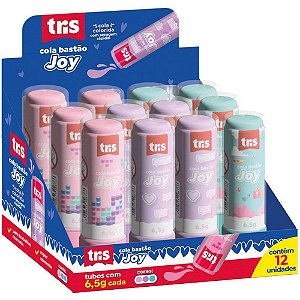 Cola em bastao tris joy 6,5g. 3 modelos - summit (dp.c/12)