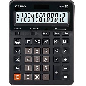 Calculadora de mesa 12 dig. preta solar/bateria - casio (unidade)