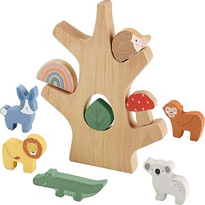 Fisher-price wood arvore de equilibrio 10pcs - mattel (unidade)