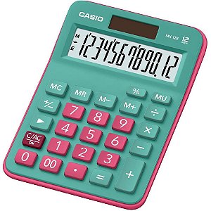 Calculadora de mesa 12 dig.turquesa/pk solar/bater - casio (unidade)