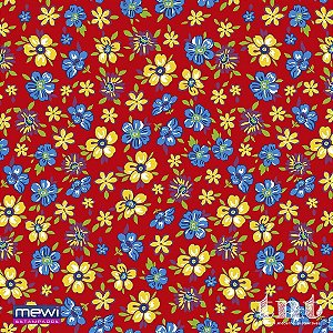 Tnt estampado 1,40m 40g chita vermelho - mewi (bo-25mts)