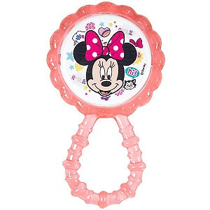 Mordedor e chocalho minnie rosa - dermiwil (unidade)