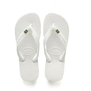 Chinelo havaianas unissex brasil 35/6 branco - havaianas (par)
