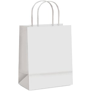 Sacola para presente lisa branca pp 16x12x8cm - cromus (pct.c/50)