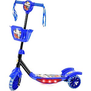 Patinete azul c/luz,som e cesta - dm toys (unidade)