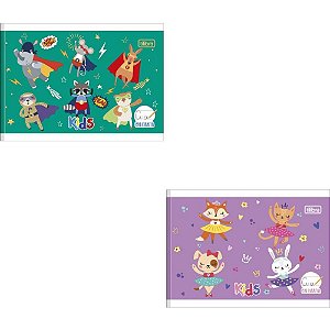 Caderno caligrafia kids 40f masc/fem broch.horiz - tilibra (pct.c/20)