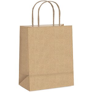 Sacola para presente kraft pp 16x12x8cm - cromus (pct.c/50)