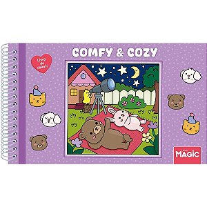 Livro de colorir comfy e cozy 96p esp c.d. 180g - magic kids (unidade)