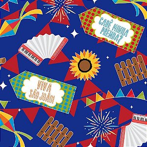 Festa junina tnt est.1,40m 40g festa azul - mewi (rl-25mts)