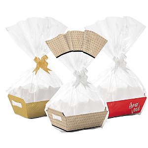 Cesta de papel kit cesta m 22x15x9 sortido - cromus (pct.c/10)