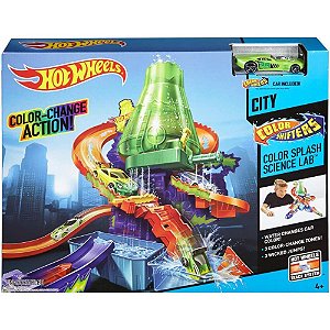 Hot wheels pista city color change estacao cientific - mattel (unidade)