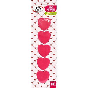 Ima colorido coracao 25mm - kit (bl.c/05)