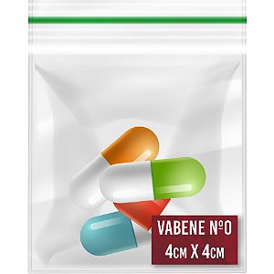 Saco zip transparente n.00 4x4cm. - vabene (pct.c/100)