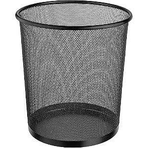 Lixeira para escritorio metal redonda 12,5l pt 26x28 - ordene (unidade)