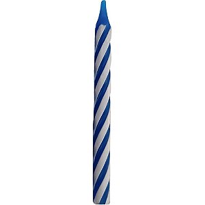 Vela para aniversario espiral  azul 10un - festcolor (cartela)