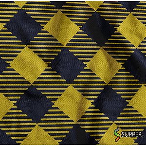Tnt estampado 1,40m 40g xadrezao amarelo/preto - supper (rl-25mts)