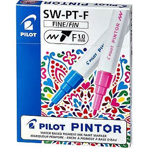 Marcador artistico pintor sw-pt-f 1.0mm branco - pilot (cx.c/06)