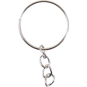 Artesanato argola chaveiro niquelada 20mm - kit (pct.c/250)