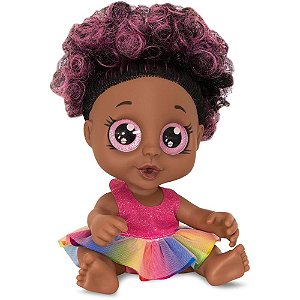 Boneca com mecanismo magic baby negra faz xixi c/ma - sid-nyl (unidade)