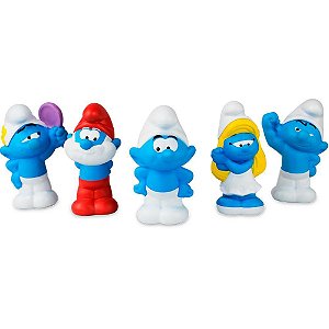 Boneco e personagem smurfs 6cm c/5 little figs - cardoso toys (unidade)