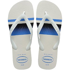 Chinelo havaianas masculino top basic 41/2 branco/azul - havaianas (par)