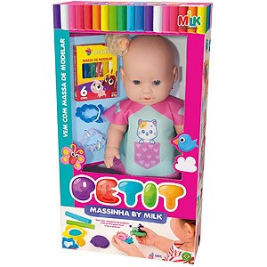 Boneca petit 33cm c/massinha/forminha - milk (unidade)