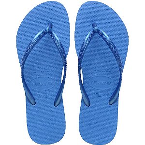 Chinelo havaianas feminino slim 35/6 azul brilhante - havaianas (par)