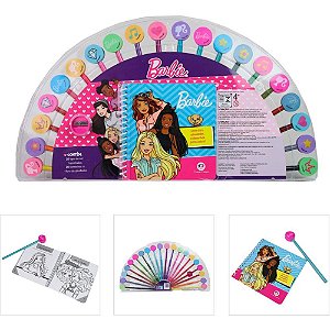 Livro brinquedo ilustrado kit divertido barbie - magic kids (unidade)