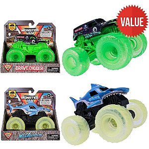 Carrinho monster jam c/rodas neon 1:43 - sunny (unidade)