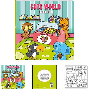 Livro de colorir cute world 48pgs 180g. - magic kids (unidade)